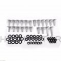 Httmt Mt215-016-rd- Silver Normal Fairing Bolts Kit Compatible With 2003-2006 Kawasaki Ninja Zx6r Zx 636 Zx6rr