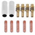 11pcs Contact Nozzle Tip Holder 15ak Mig Welding Torch Tips Kit Accessory For Mb15 