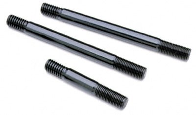 Pro Series Cylinder Head Studs With Hex Nuts 154-4003 Alloy Steel 1 2-13 Unc Fully Threaded Fasteners Black Finish Stock Size