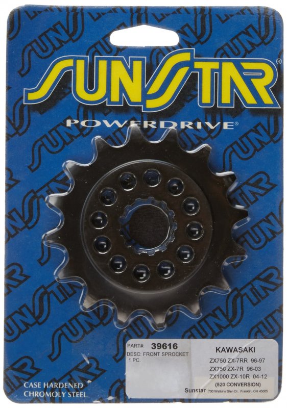 Sunstar 39616 16-teeth 520 Chain Size Front Countershaft Sprocket