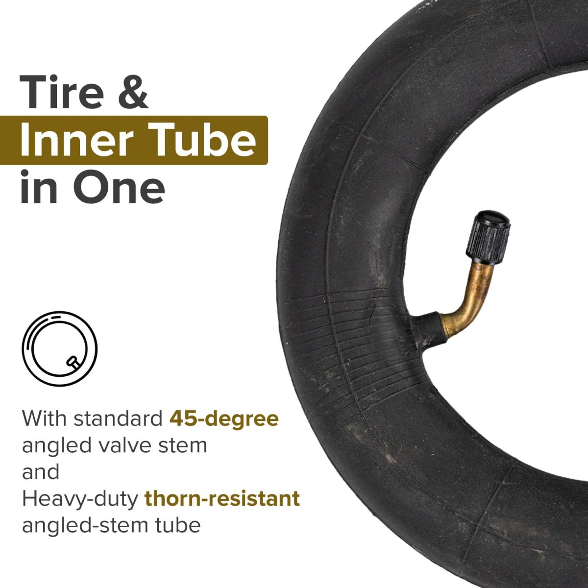 200x50 8in X 2in Tire With Knobby Diamond Tread And Inner Tube For Razor Dune Buggy Set Of 2