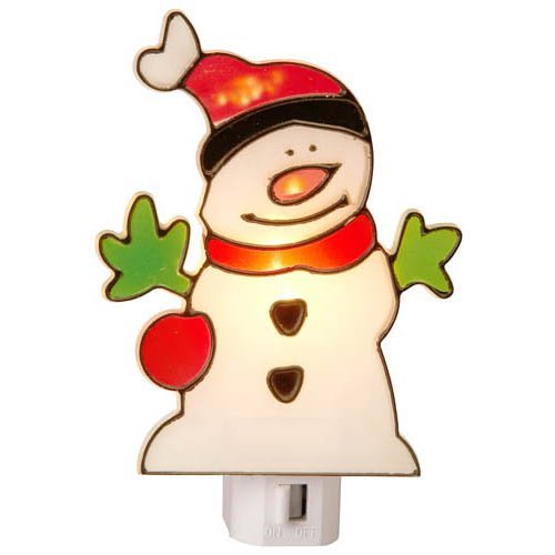 Westek 75071 Stained Glass Snowman Manual On Off Nite Lite