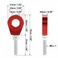 X Autohaux 4pcs 15mm Dia Hole Red Silver Tone Metal Universal Chain Axle Adjuster Tensioner For Motorcycle