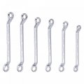 Uxcell 45-degree Offset Box End Wrench Set 5 5-16mm Metric Cr-v Steel With Rolling Pouch 6-piece