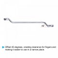 Uxcell 45-degree Offset Box End Wrench Set 5 5-16mm Metric Cr-v Steel With Rolling Pouch 6-piece