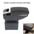 Ocpty Auto Armrest Center Console Lid Skin Cover Box For Cadillac Ford Black