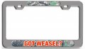 Got Weasel Hunting Ch 3d Metal License Plate Frame Auto Suv Truck Tag Holder C59 