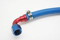 Autobahn88 Aluminum Fitting Push-on Type General Purpose Hose End 90degree -4an Blue Red