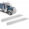 G-plus Chop Top Door Trim Stainless Steel 5 Drop Polished Fits Kenworth T600 T660 T800 W900 Trucks Fit Daylight Non-daylight