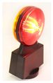 Double Sided Red And Amber Hazard Flasher Light 4 In Diameter Led Emergency Distress Signal With Magnetic Base For Roadside 