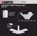 Satco S146 Adjustable Multi-beam Led Utility And Garage Ceiling Light White 5000k 1 Count Pack Of 1