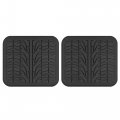 Motor Trend Grand Prix Tire Tread Rubber Car Floor Mats For Auto Suv Truck Van All-weather Waterproof Protection Rear Seat 