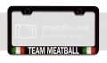 Team Meatball Italian Italy Black Metal License Plate Frame Heavy Duty Stainless Steel Tag Holder For Us And Canada Vehicles 12 