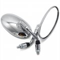 Emlevo For Suzuki An400 An250 Burgman 250 400 Vs600 Vs750 Motorcycle Chrome Side Rear View Mirror Abs Plastic Black Mirrors