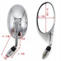 Emlevo For Suzuki An400 An250 Burgman 250 400 Vs600 Vs750 Motorcycle Chrome Side Rear View Mirror Abs Plastic Black Mirrors