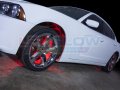 Ledglow 4pc Red Led Wheel Well Fender Accent Neon Lighting Kit For Cars Trucks 6 Patterns Music Mode 24 Water Resistant