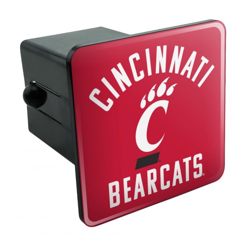 University Of Cincinnati Bearcats Logo Tow Trailer Hitch Cover Plug Insert For 2 In Receivers Heavy Duty Abs Plastic With Uv