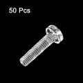 Uxcell M3x12mm Plastic Phillips Bolts 50pcs Pc Pan Head Machine Screws Transparent