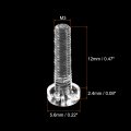 Uxcell M3x12mm Plastic Phillips Bolts 50pcs Pc Pan Head Machine Screws Transparent