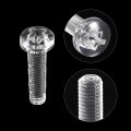 Uxcell M3x12mm Plastic Phillips Bolts 50pcs Pc Pan Head Machine Screws Transparent