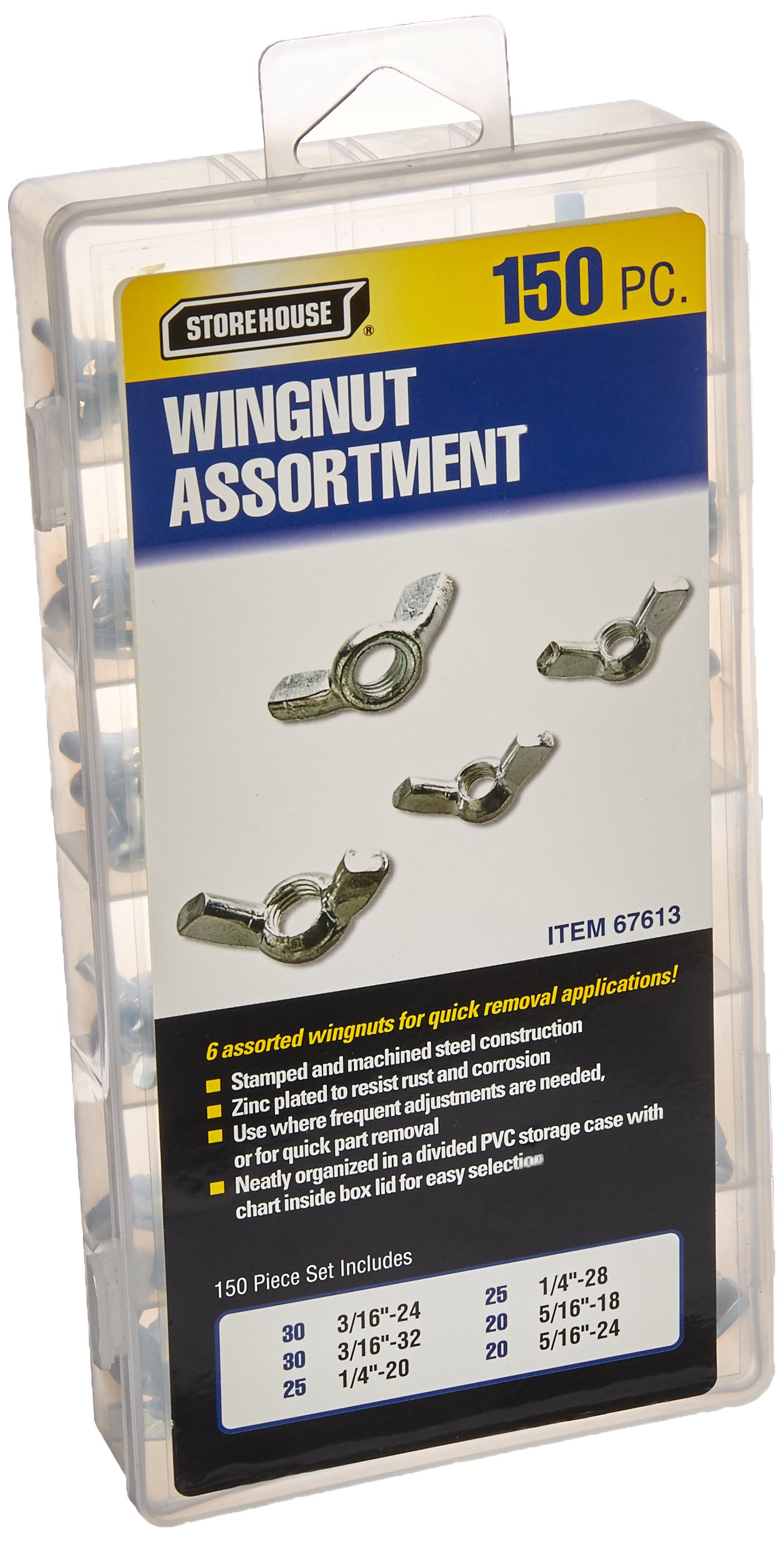 150 Piece Wing Nut Assortment