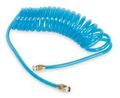 Polyurethane Coiled Air Hose 3 8 In Id X 20 Ft 125 Psi Blue Model 1vek4 