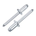 25pcs 1 4 X1 2 Aluminum Blind Rivets Grip And Steel Mandrel Dome Head Long Split For Metal Furniture Automotive Silver 
