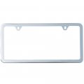 Uframe Set Of Two 100 Stainless Steel Mirror Polished License Plate Frames Slim 2-hole Pair