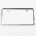 Uframe Set Of Two 100 Stainless Steel Mirror Polished License Plate Frames Slim 2-hole Pair