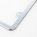 Uframe Set Of Two 100 Stainless Steel Mirror Polished License Plate Frames Slim 2-hole Pair
