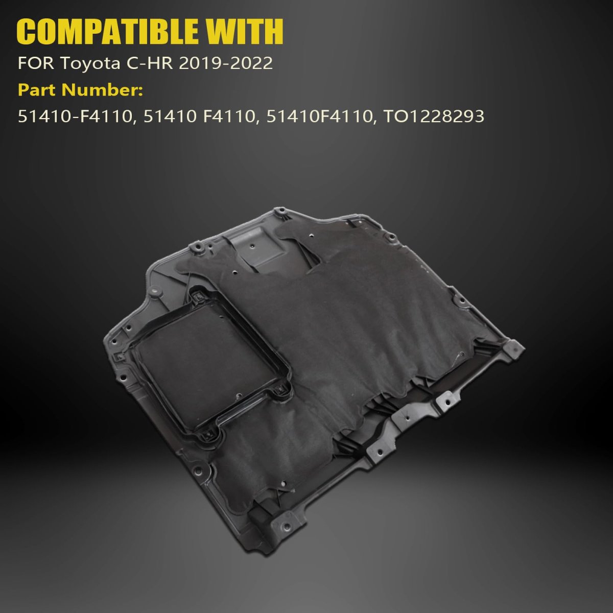 Engine Splash Shield Center For Toyota C-hr 2019-2022 Replace 51410f4110 To1228293
