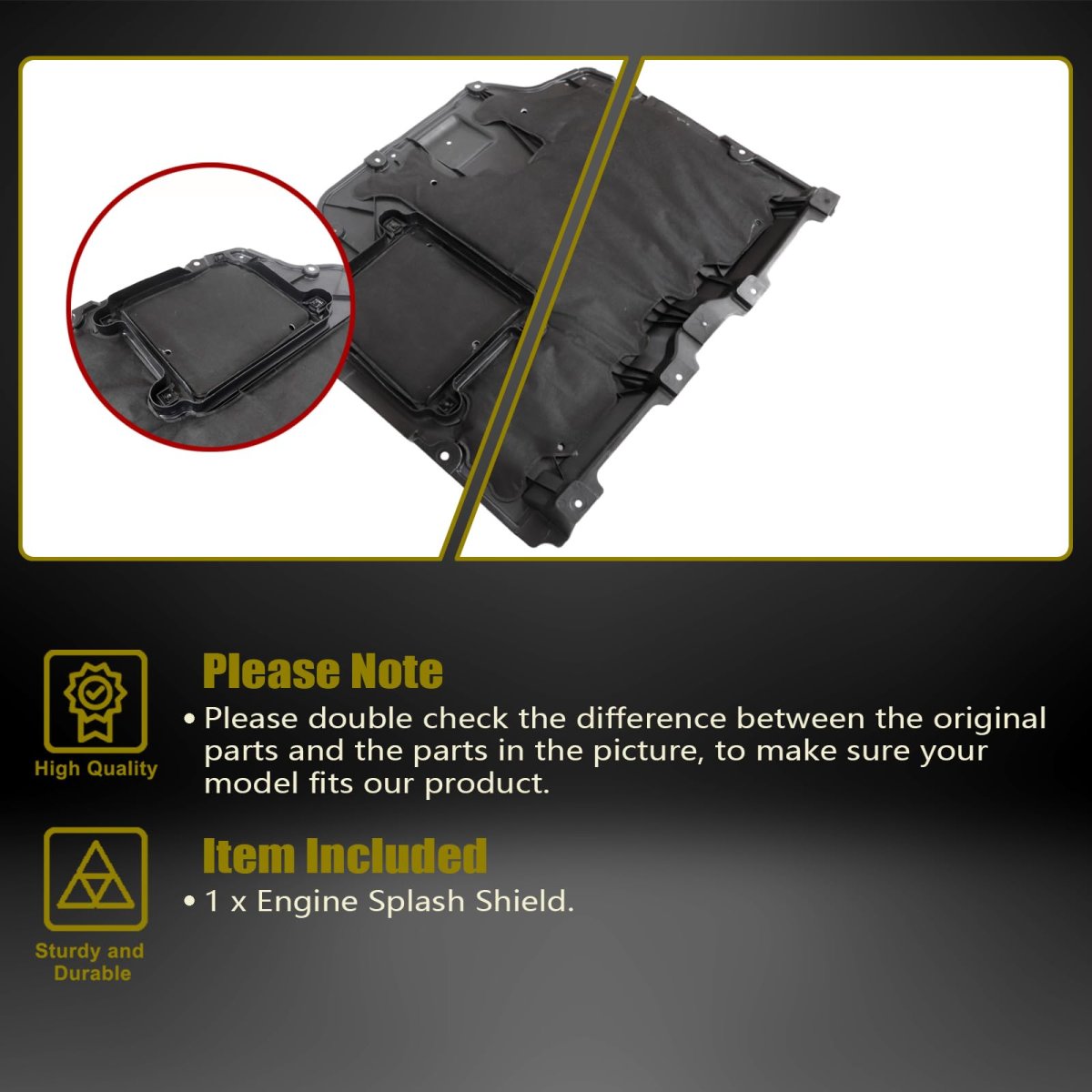 Engine Splash Shield Center For Toyota C-hr 2019-2022 Replace 51410f4110 To1228293