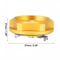 X Autohaux Gold Tone Aluminum Alloy Gas Engine Oil Filler Cap Plug Cover For Mitsubishi