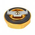 X Autohaux Gold Tone Aluminum Alloy Gas Engine Oil Filler Cap Plug Cover For Mitsubishi