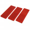 Uxcell Universal Automotive Car Night Rear Bumper Mount Reflector Red Without Holes 3pcs