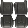 Dark Gray 692 69i Replacement Microfiber Leather Seat Covers For Chevy Silverado Gmc Sierra Tahoe Suburban Yukon 2003 2006 4 