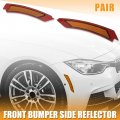 X Autohaux Front Bumper Reflector Side Marker 63147205398 63147205397 For Bmw 3 Series E90 E91 Lci 2009-2011 Replace Amber