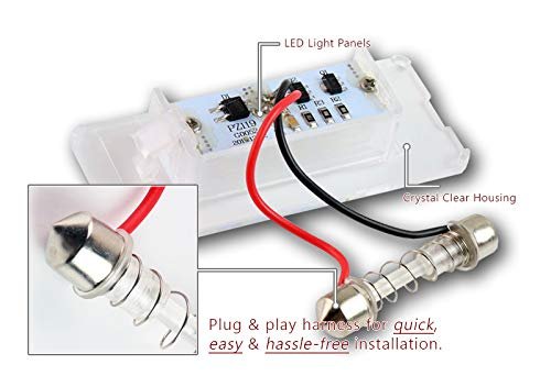Eparts White Led 6000k License Plate Lights For 2007-2015 Mini Cooper R56 R57 R58 R59