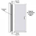 Stainless Steel Hinge Pin 5 16 Dia And Washer For Continuous Framed Shower Enclosure