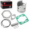 244cc Engine 0 5mm Oversize Top End Piston Ring Gasket Rebuild Kit For Ezgo 2 Cycle Gas Golf Cart 1980-1988 Ec25 2pg