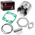 244cc Engine 0 5mm Oversize Top End Piston Ring Gasket Rebuild Kit For Ezgo 2 Cycle Gas Golf Cart 1980-1988 Ec25 2pg