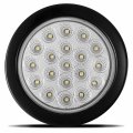 Partsam 2pcs 4 Inch Round Red Stop Turn Tail Lights And White Backup Kit 19 Diodes W Rubber Grommets 3-prong Wire Pigtails