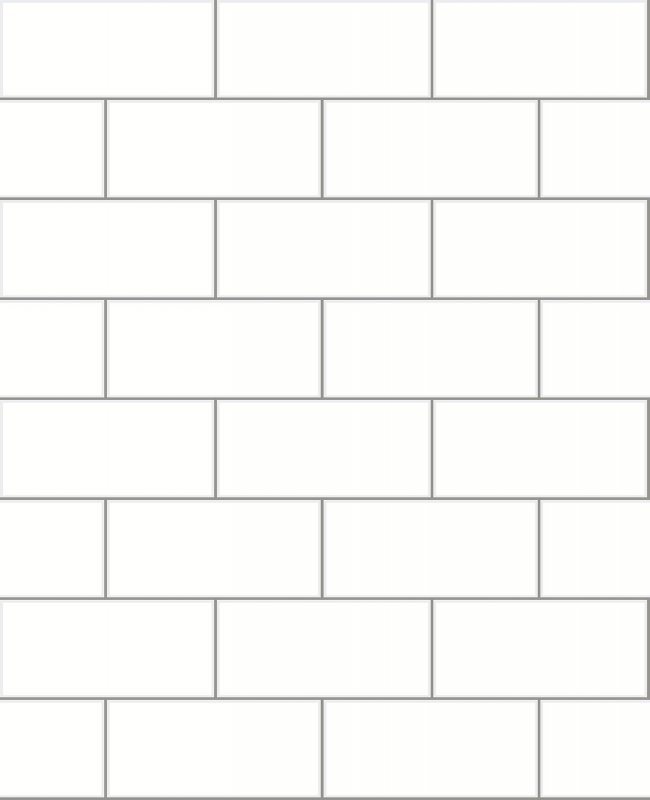 Brewster 2767-23750 Galley Subway Tile Wallpaper Off-white