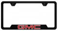 Au-tomotive Gold Inc Officially Licensed Uv Print Logo On Black Polycarbonate Notched License Plate Frame For Gmc