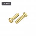 Uxcell Brass Machine Screws M4x16mm Phillips Pan Head Fastener Bolts For Furniture Office Equipment Electronics 36pcs