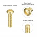 Uxcell Brass Machine Screws M4x16mm Phillips Pan Head Fastener Bolts For Furniture Office Equipment Electronics 36pcs