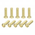 Uxcell Brass Machine Screws M4x16mm Phillips Pan Head Fastener Bolts For Furniture Office Equipment Electronics 36pcs