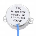 Uxcell Synchronous Motor Ac 100-127v 2 5-3rpm 50-60hz Ccw Cw 4w D Shaft