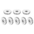 8pcs M3 Knurled Thumb Nuts 304 Stainless Steel Round Flat Head Through Hole Handle Nut Lock Adjusting Thin Type Silver 