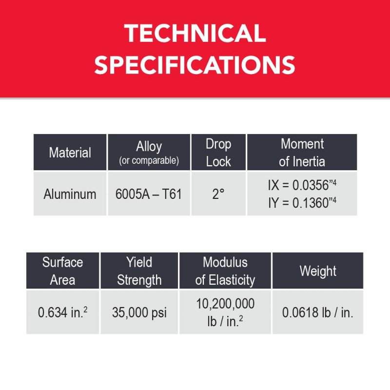 8020 1534-lite 15 Series 1 5 X 0 75 T-slot Aluminum Extrusion 60 Long Extruded T Slotted Profile